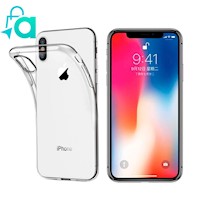 Pack de 2 Fundas Transparentes para iPhone XS/X con Aro Sujetador